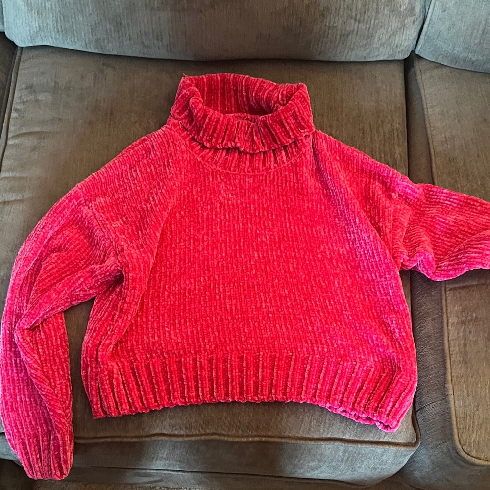 Jessica Simpson Vibrant Pink Turtleneck Sweater